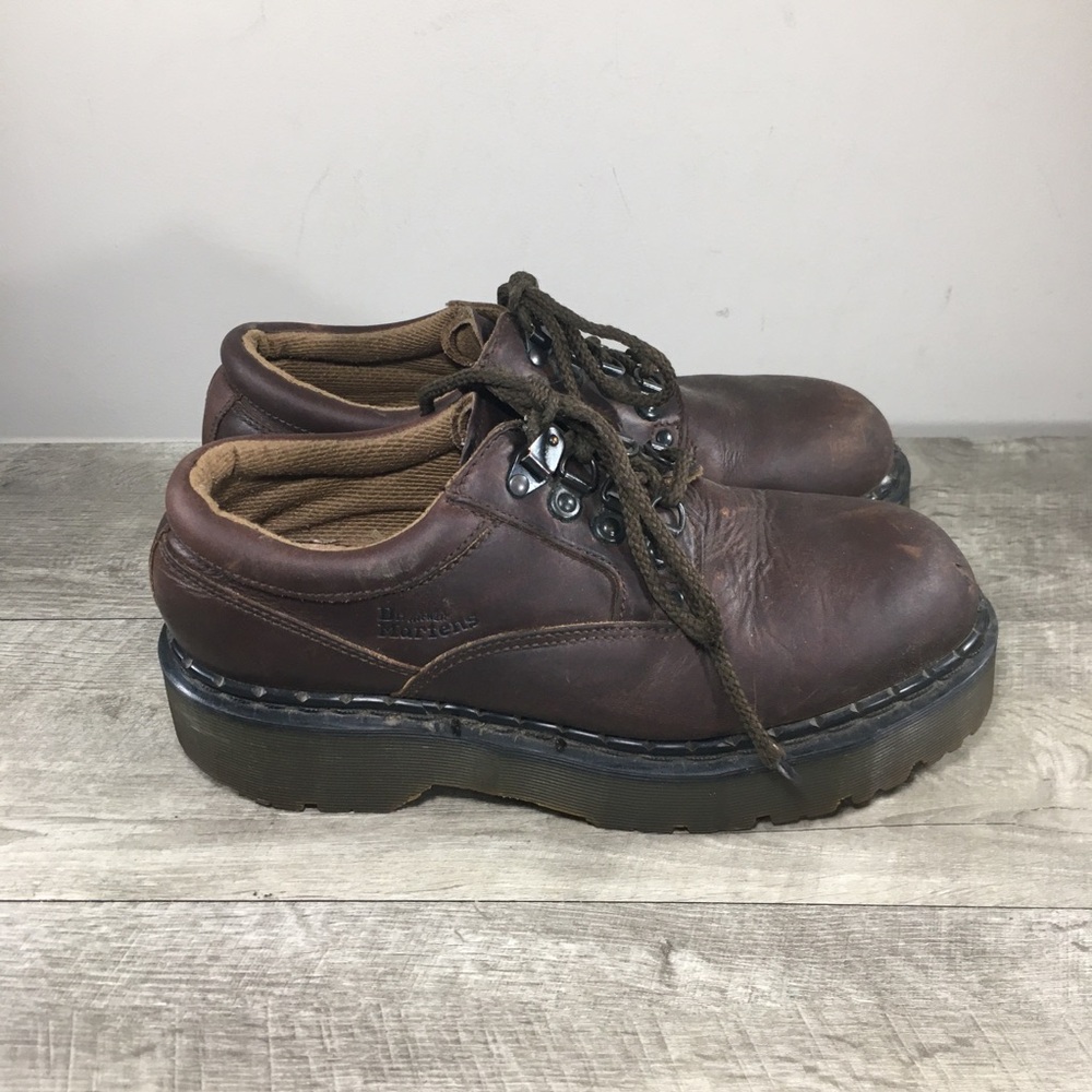 Vintage Dr Martens 8477 Crazy Horse Chunky Leather Mens England Shoes Size 10 US